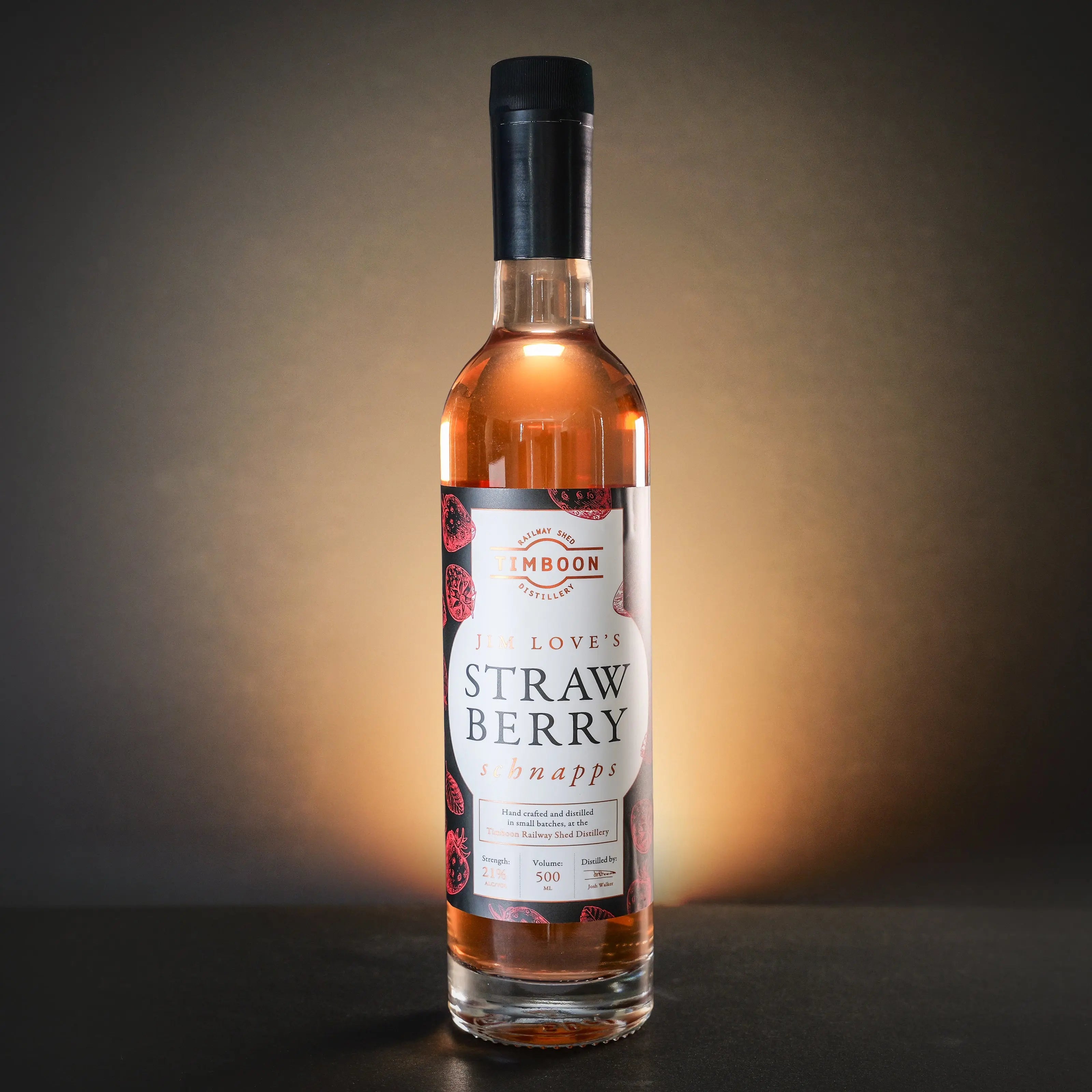 Jim Love's Strawberry Schnapps Liqueur Timboon Railway Shed Distillery