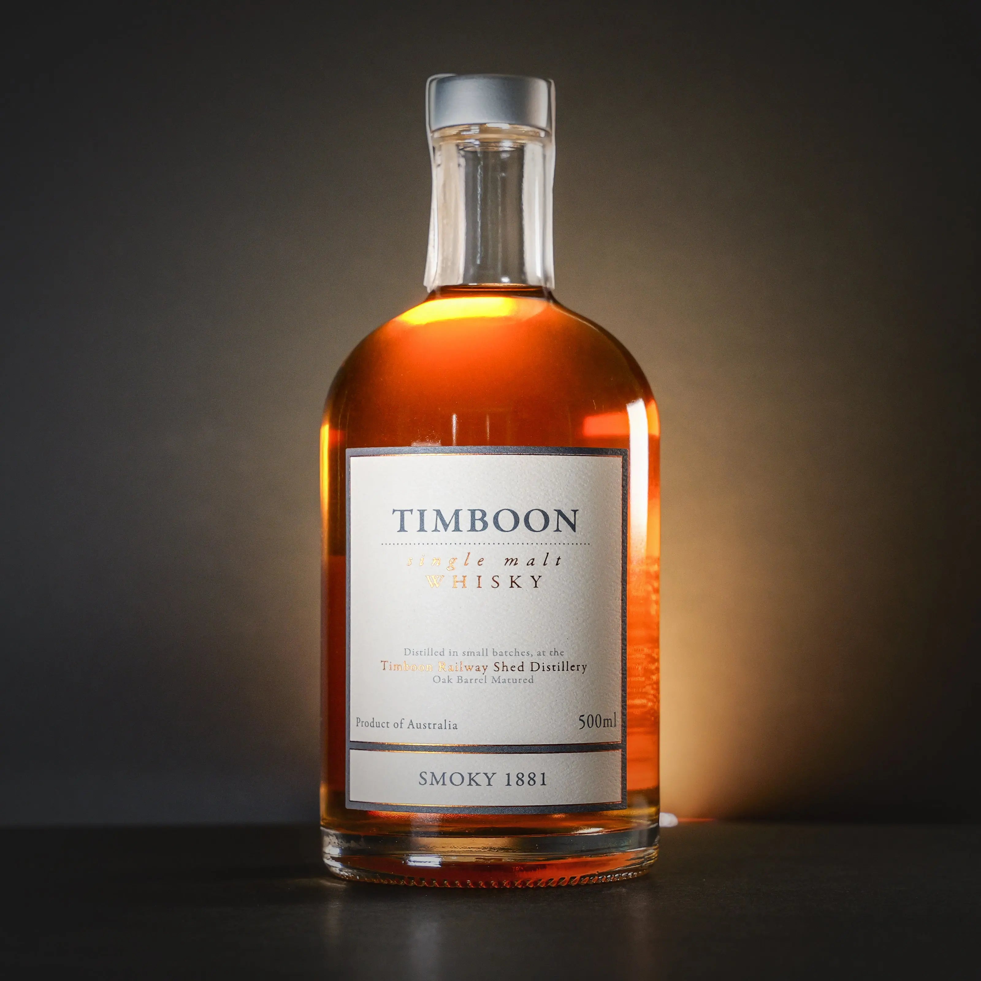 SMOKY 1881 - Single Malt Whisky 500ml Timboon Railway Shed Distillery