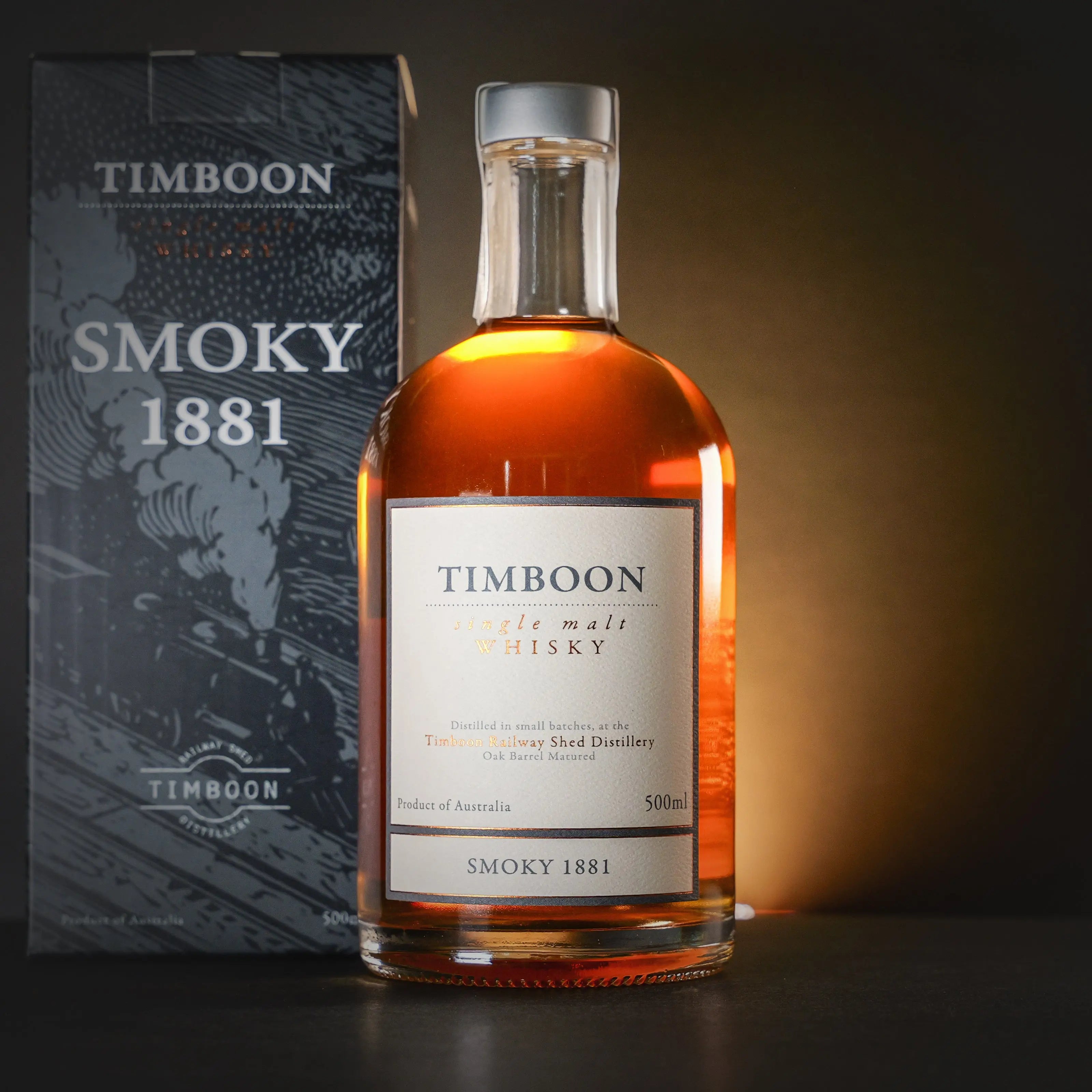 SMOKY 1881 - Single Malt Whisky 500ml Timboon Railway Shed Distillery